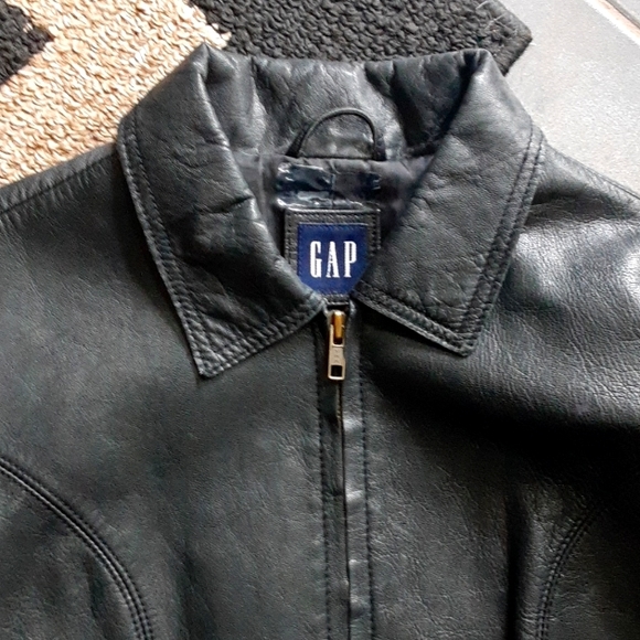 Genuine Leather GAP Y2K jacket (vintage) - Picture 2 of 16